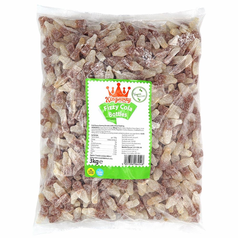 Kingsway Fizzy Cola Bottles 3KG (Vegan) - 0