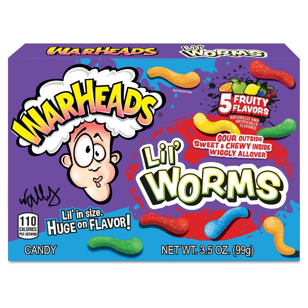 WARHEADS LIL' WORMS THEATRE BOX 99G – 12 X 99G BOXES - 0