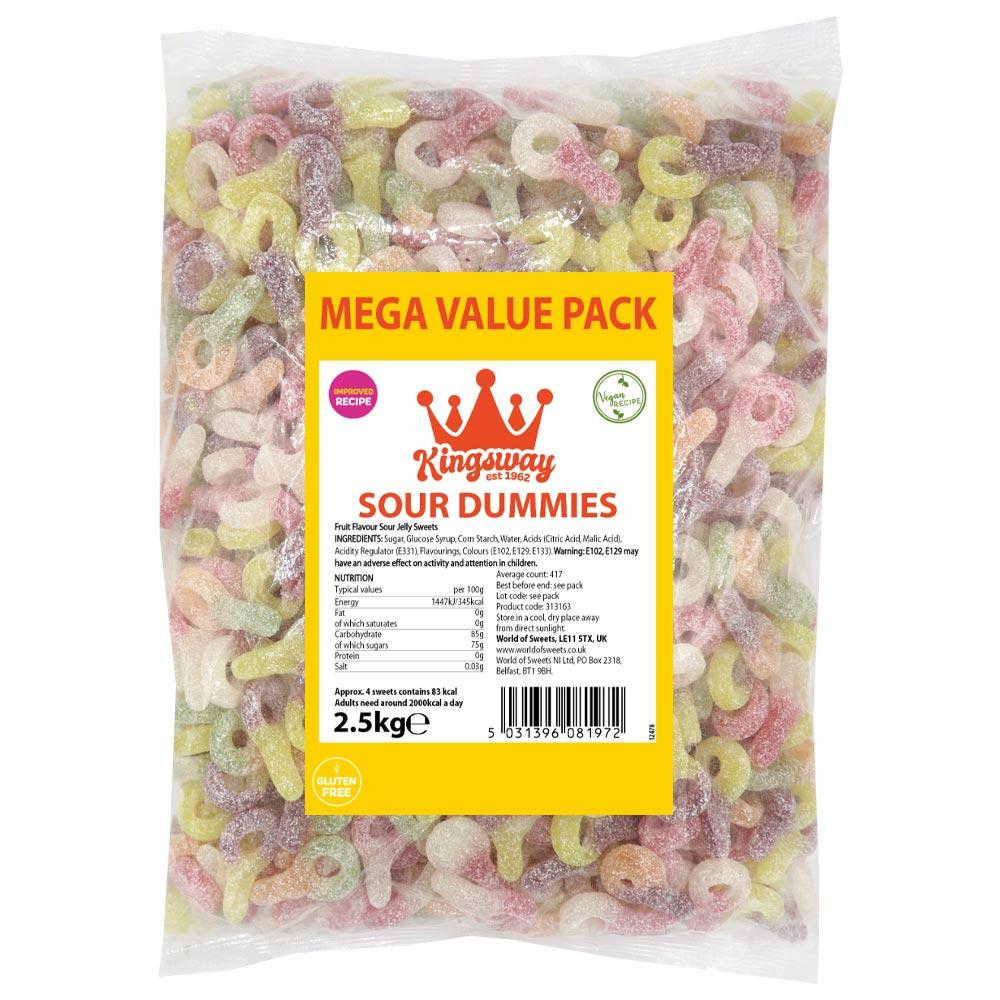 KINGSWAY SOUR DUMMIES 2.5KG BAG (VEGAN) - 0