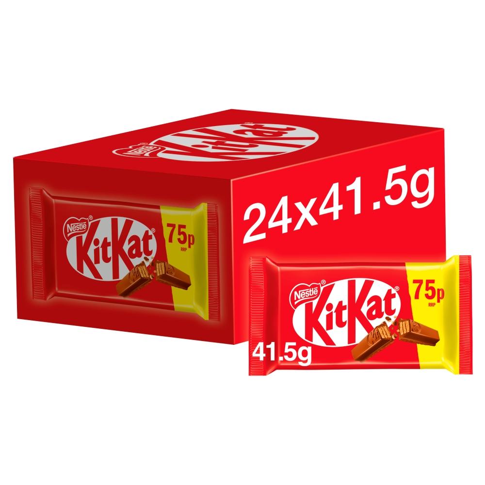 KITKAT 4 FINGER MILK CHOCOLATE BAR 41.5G – 24 X 41.5G BARS