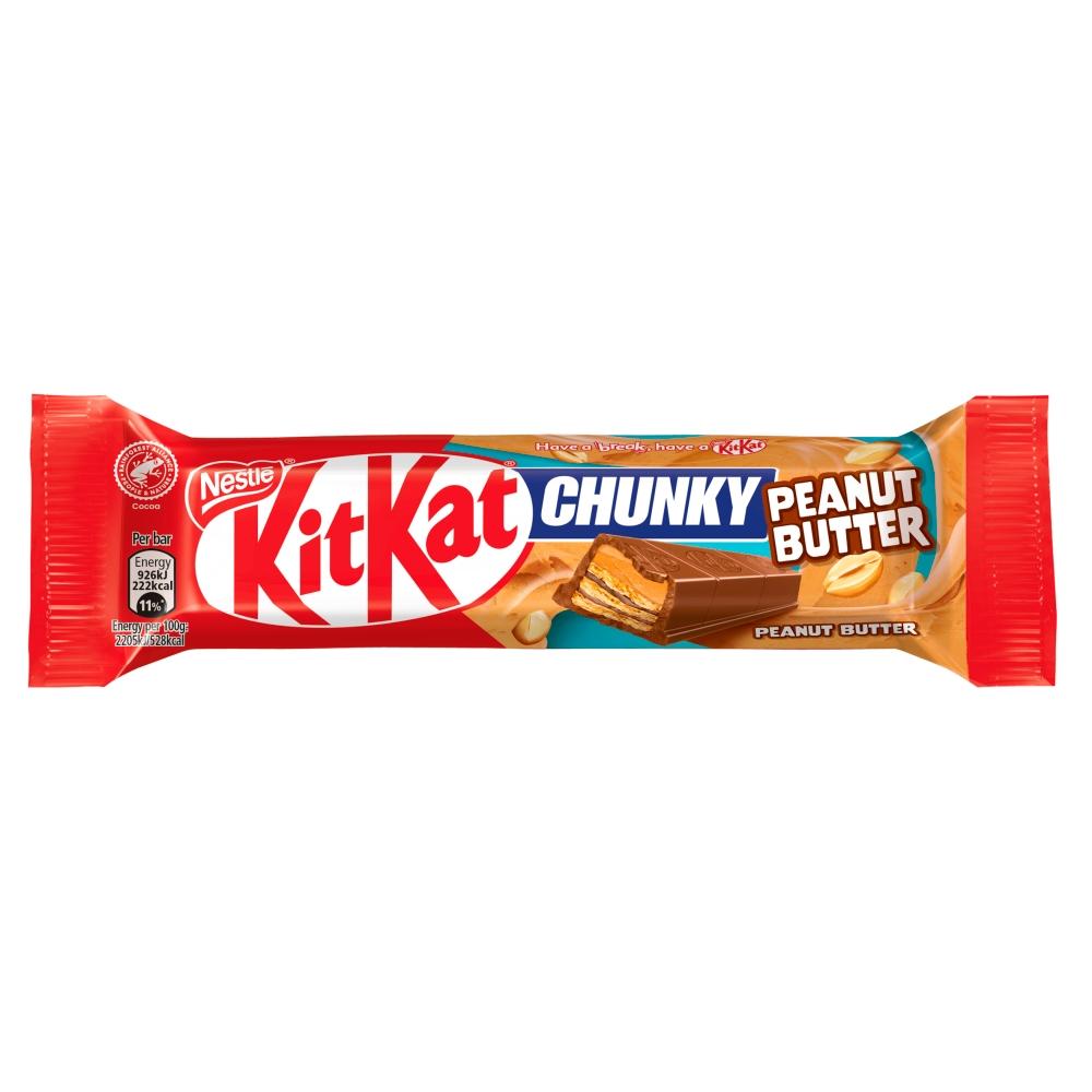 KIT KAT CHUNKY PEANUT BUTTER MILK CHOCOLATE BAR 42G – 24 X 42G BARS - 0