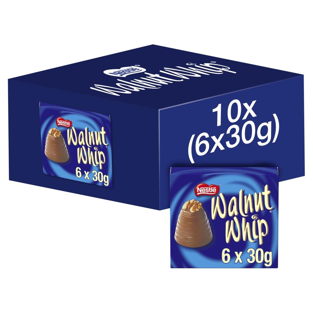 WALNUT WHIP MILK CHOCOLATE 30G MULTIPACK OF 6 – 10 X (6 X 30G) BOXES