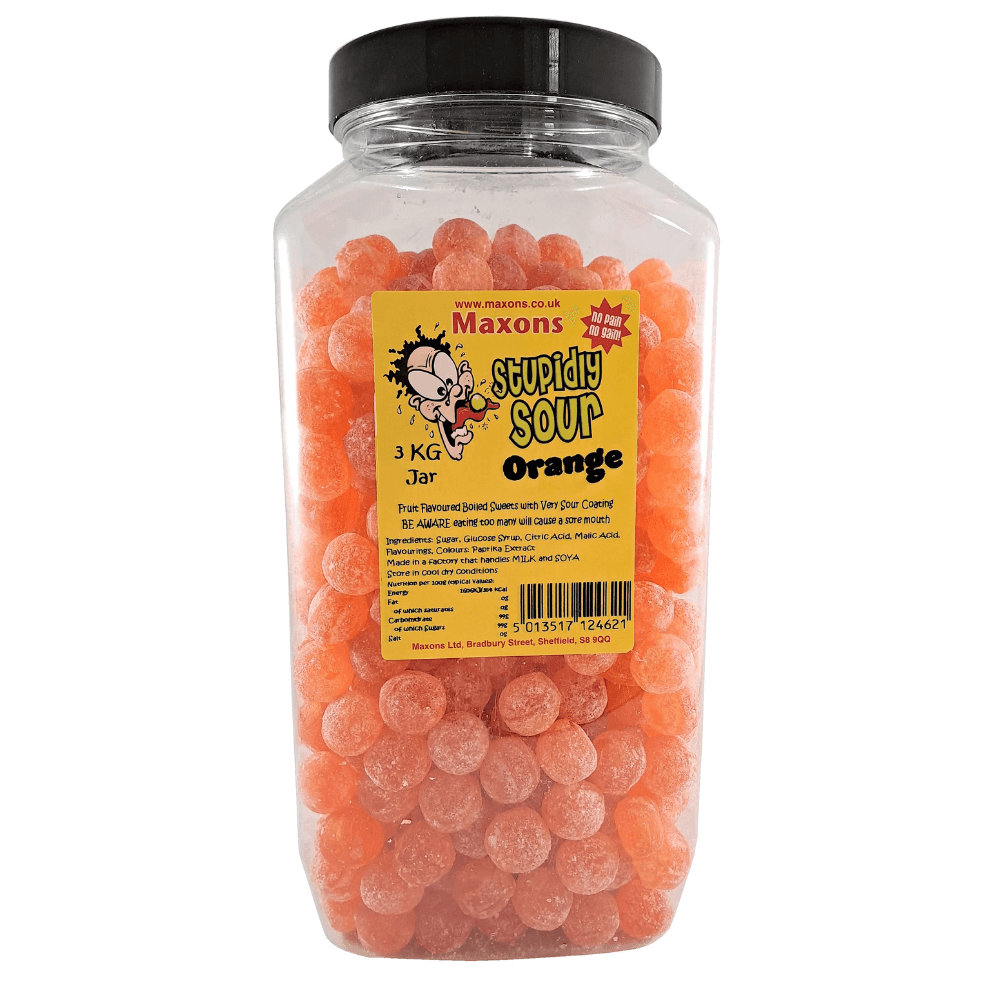 MAXON'S SOUR ORANGE SWEETS 3KG JAR