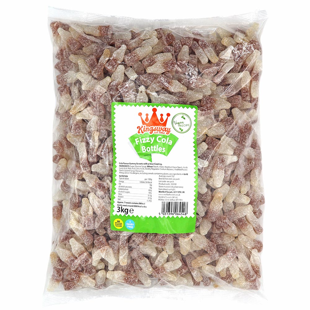 FIZZY COLA BOTTLES 3KG