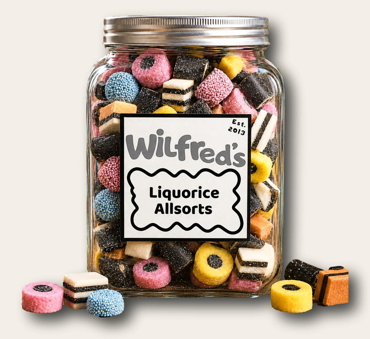 Wilfred's Liquorice All Sorts jar