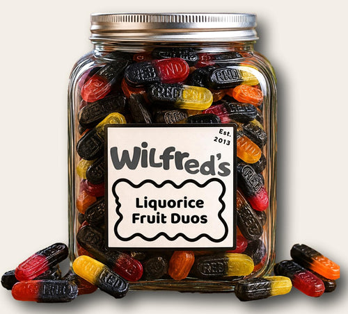 Wilfred's Liquorice Fruit Duos jar