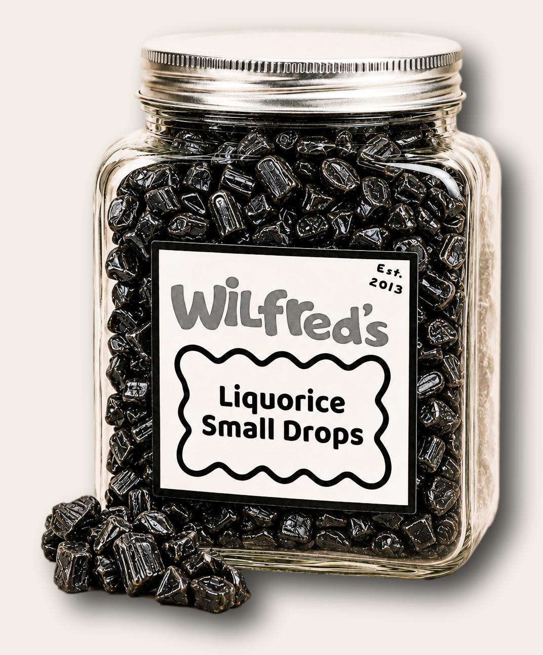 Wilfred's Liquorice Small Drops jar