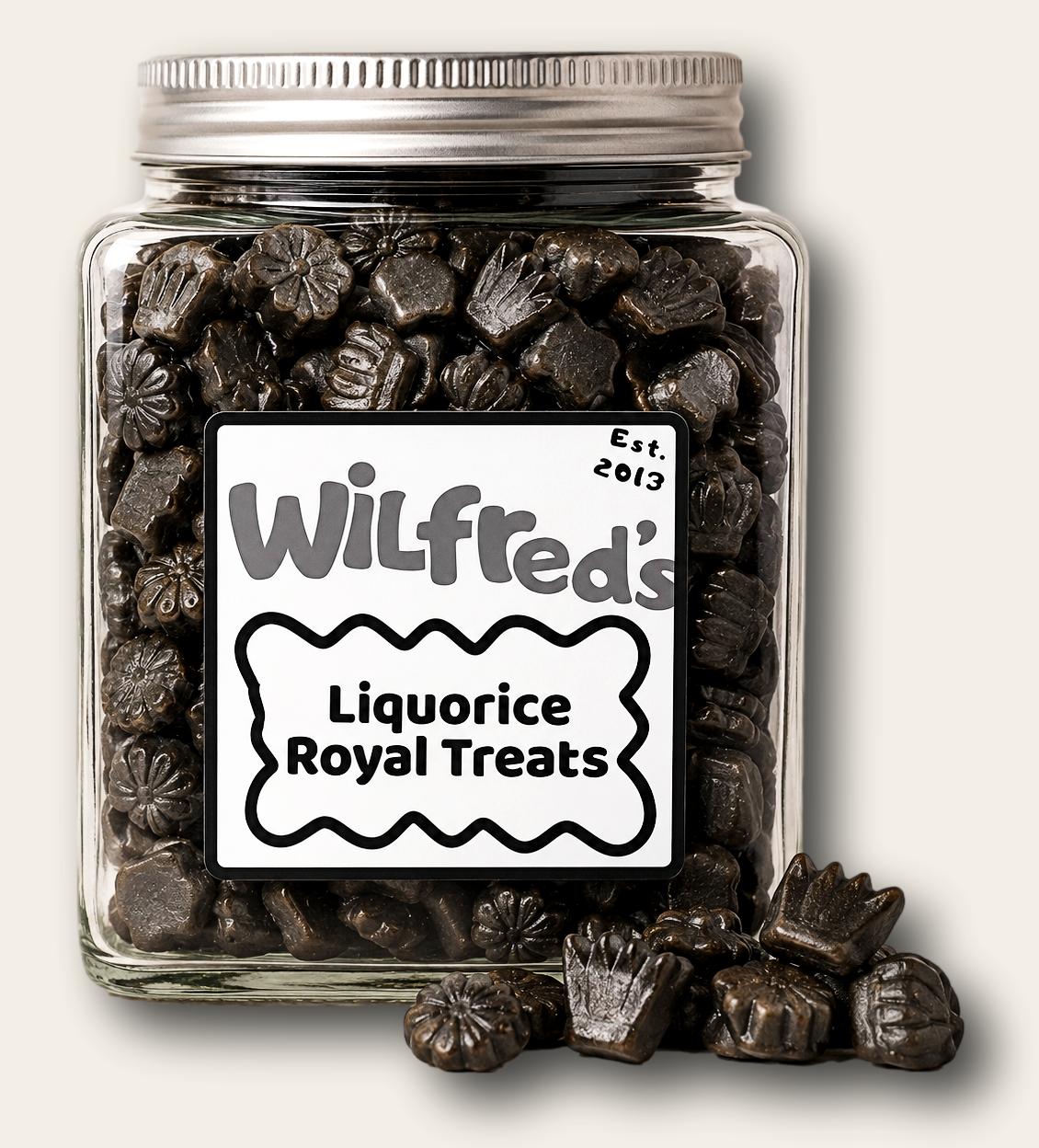 Wilfred's Liquorice Royal Treats jar
