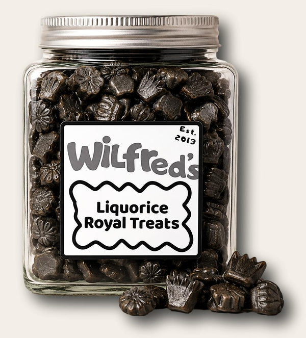 Wilfred's Liquorice Royal Treats jar