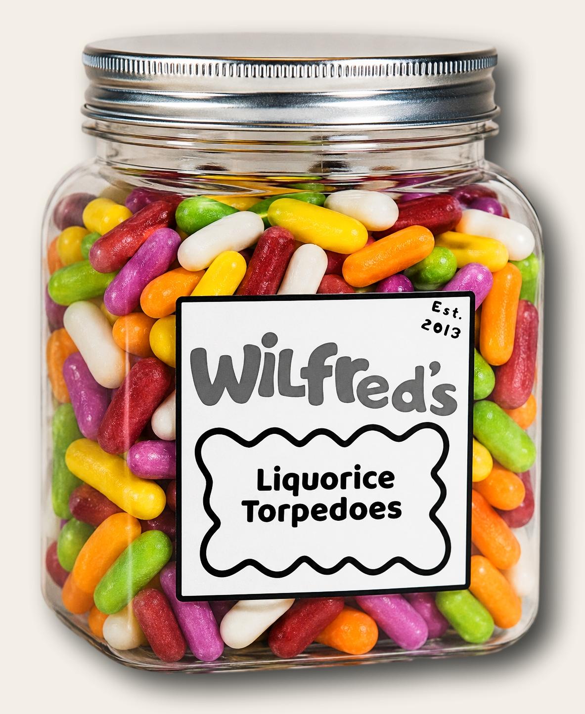 Wilfred's Liquorice Torpedoes jar