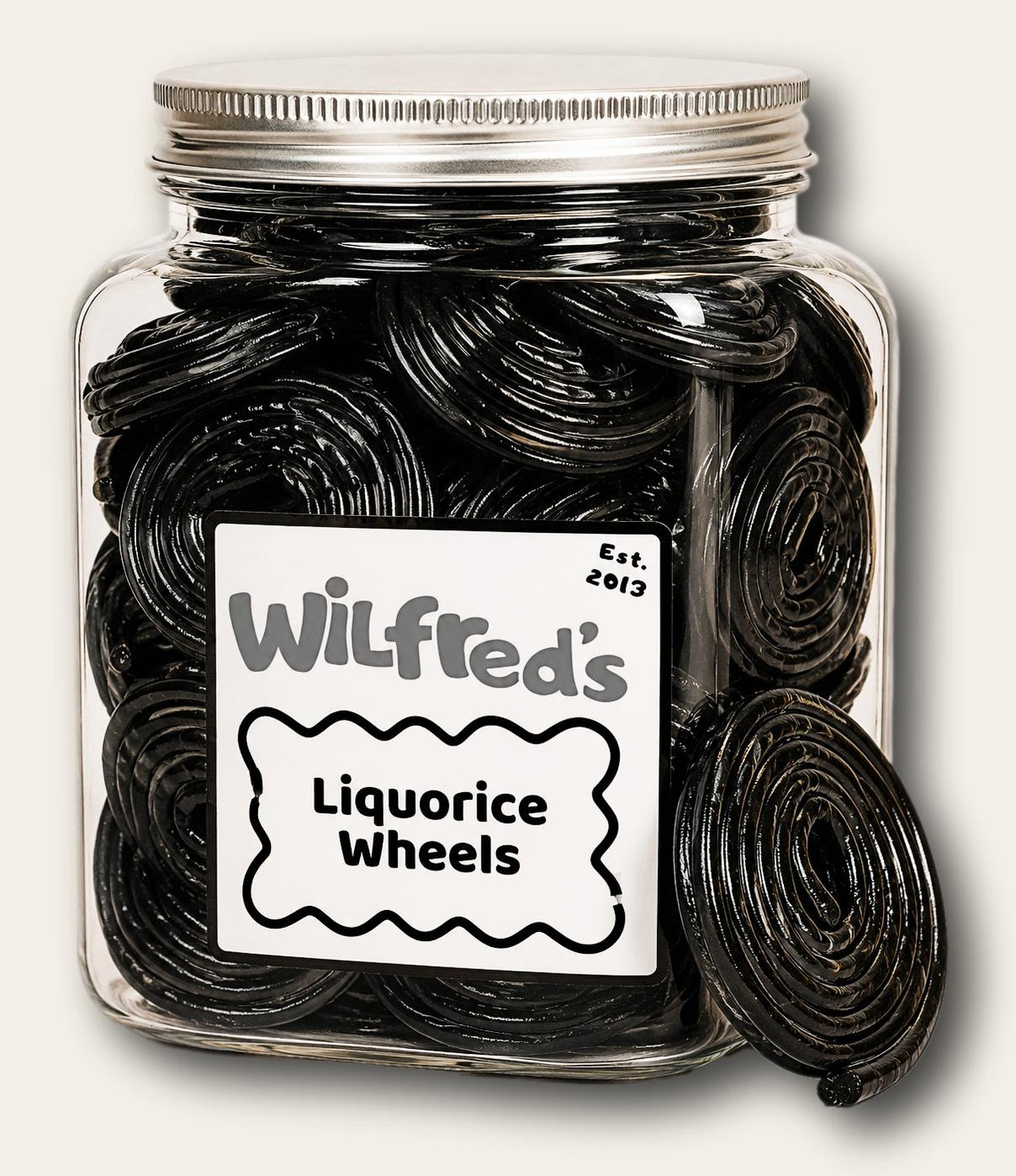 Wilfred's Liquorice Wheels jar
