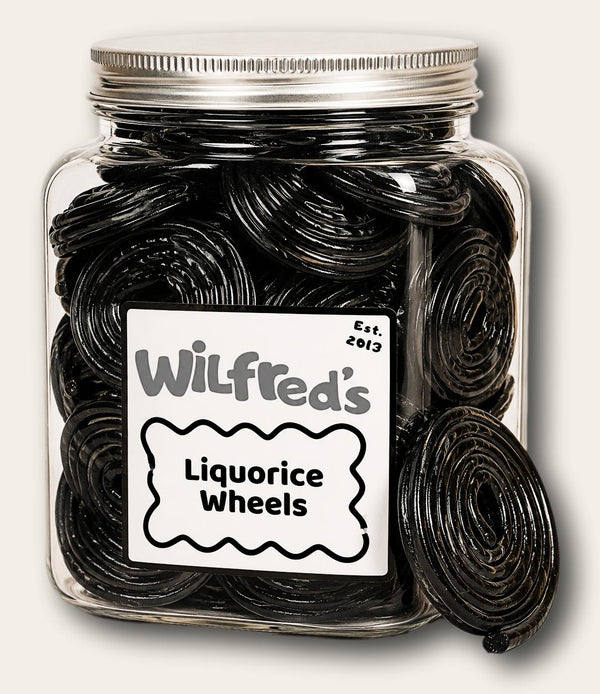 Wilfred's Liquorice Wheels jar