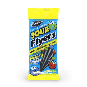 MAXILIN SOUR LIQUORICE FLYERS, 75G BAG