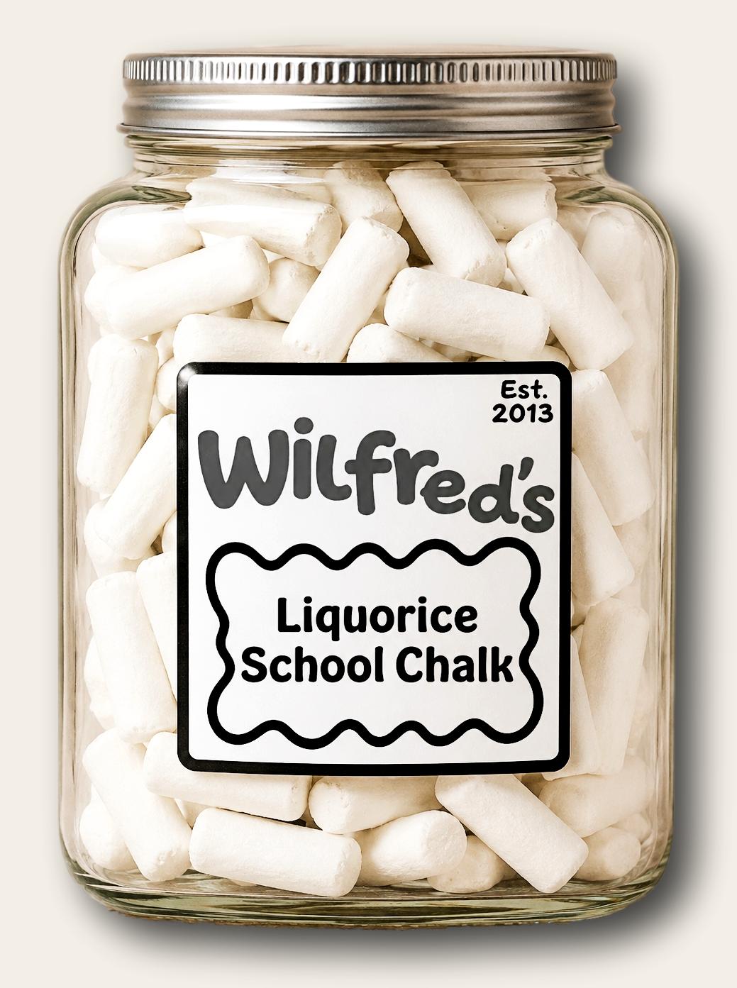 Wilfred's Liquorice School Chalks jar