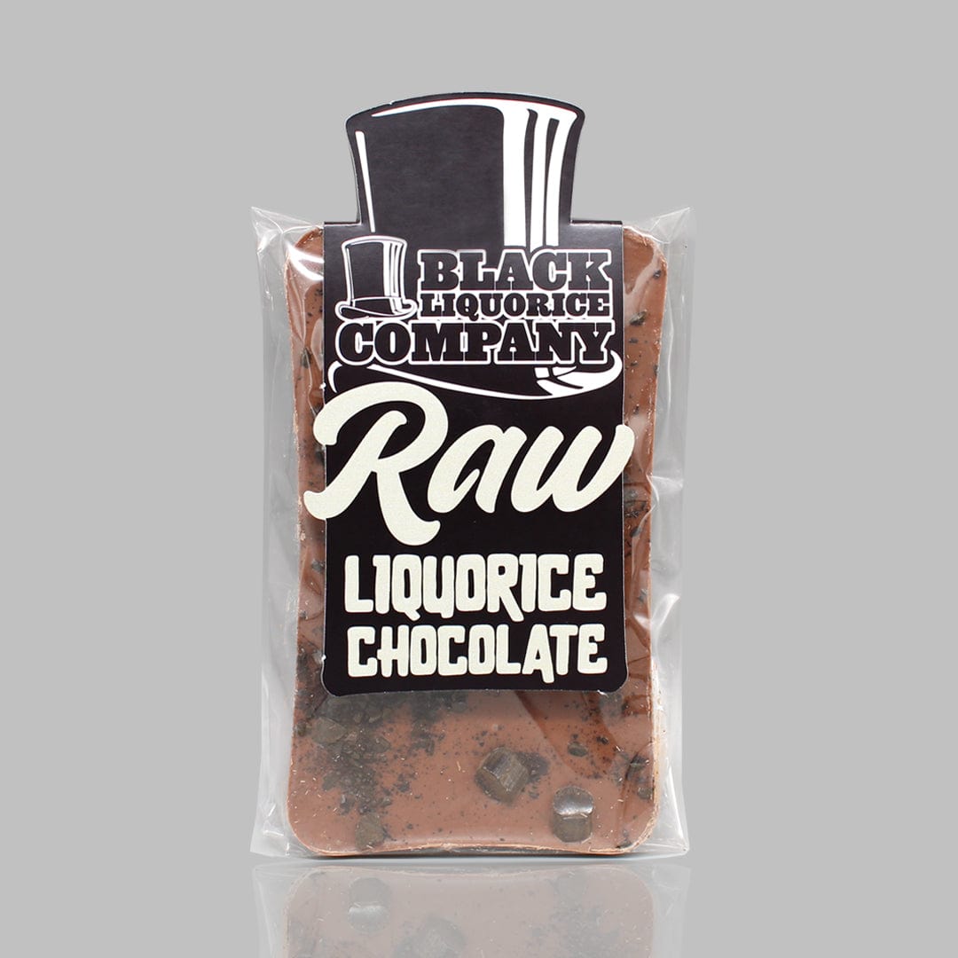 RAW LIQUORICE MILK CHOCOLATE BAR