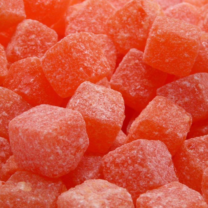 Retro sugar free and vegan hardboiled kola cubes