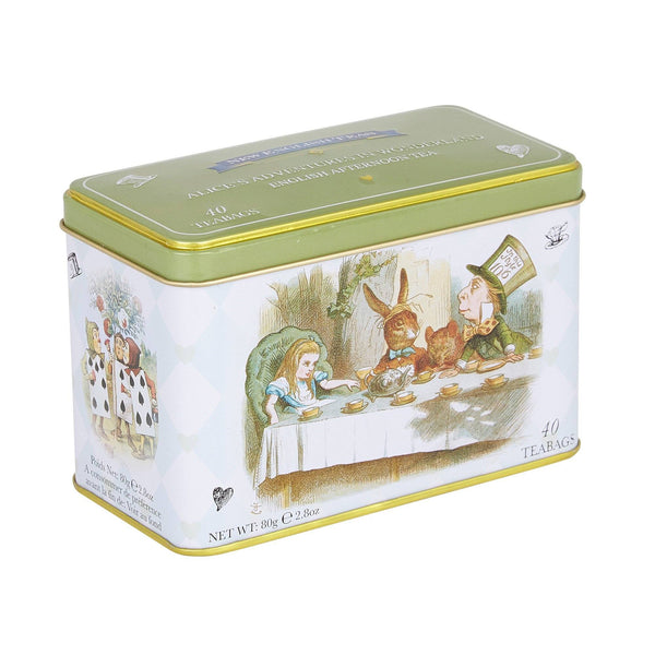 ALICE IN WONDERLAND TEA TIN WITH 40 ENGLISH AFTERNOON TEABAGS