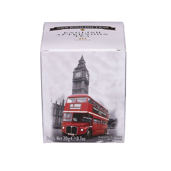 BLACK & WHITE RED LONDON BUS MINI TEA BOX 10S