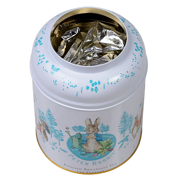 CLASSIC PETER RABBIT TEA CADDY WITH 240 ENGLISH BREAKFAST TEABAGS