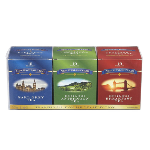 ENGLISH CLASSICS TRIPLE TEA GIFT PACK WITH 30 INDIVIDUALLY WRAPPED TEABAGS