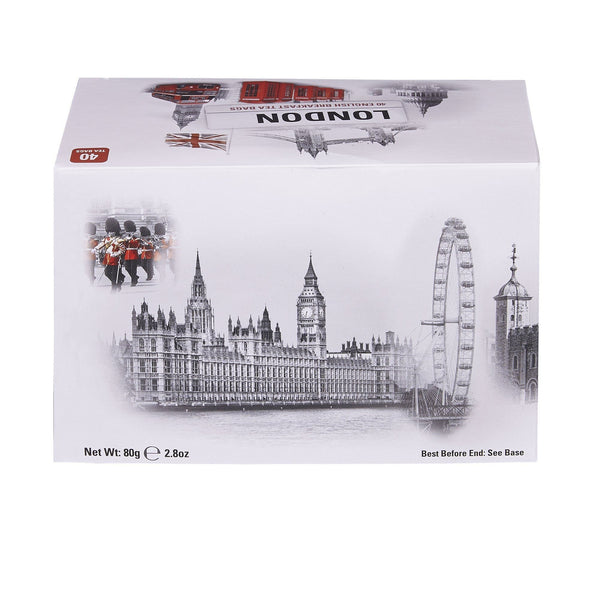 BLACK & WHITE LONDON SCENES TEA BOX