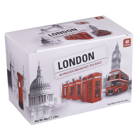 BLACK & WHITE LONDON SCENES TEA BOX