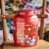 VINTAGE VICTORIAN DELUXE TEA CADDY - BERRY RED