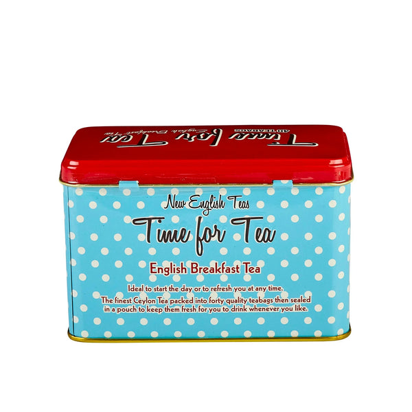 TIME FOR TEA ENGLISH BREAKFAST TEA TIN 40 TEABAGS