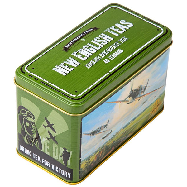 SPITFIRE TEA TIN WITH 40 ENGLISH BREAKFAST TEABAGS