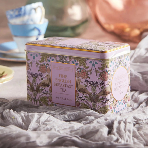 THE SONG THRUSH CLASSIC TEA TIN - PALE PINK