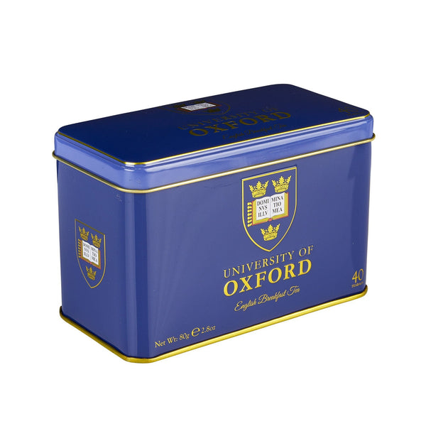 UNIVERSITY OF OXFORD TEA TIN WITH 40 ENGLISH BREAKFAST TEABAGS