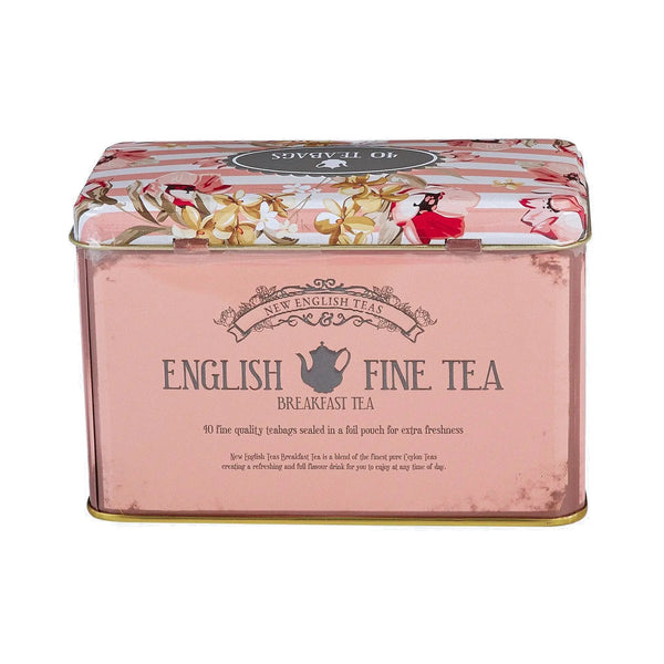VINTAGE FLORAL CLASSIC TEA TIN - ENGLISH BREAKFAST