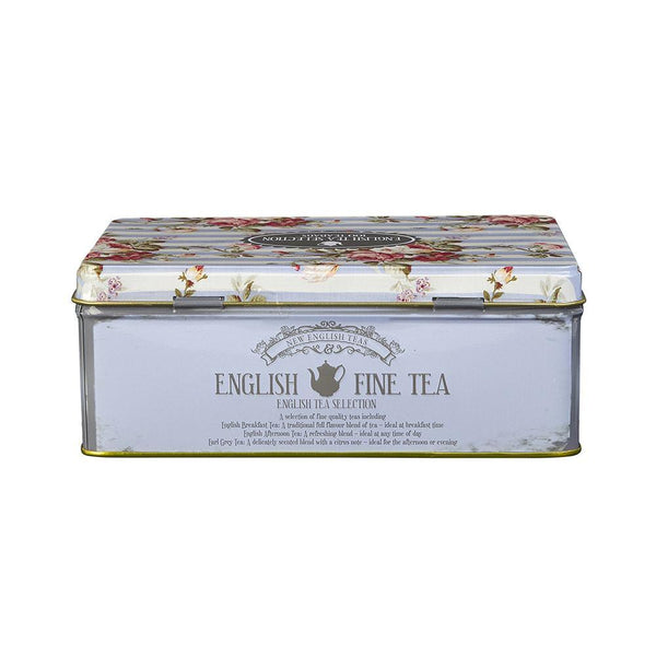 VINTAGE FLORAL TEA SELECTION GIFT TIN WITH 100 TEABAGS