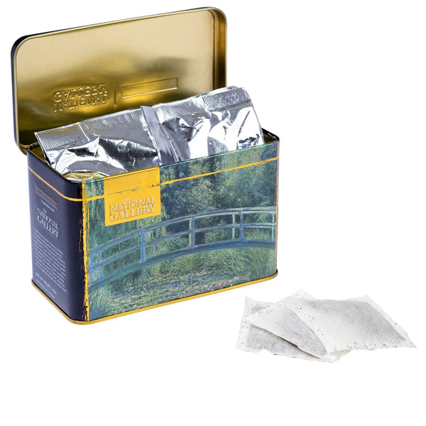 WATER LILIES BY MONET - CLASSIC TEA TIN - 40 ENGLISH BREAKFAST TEABAGS